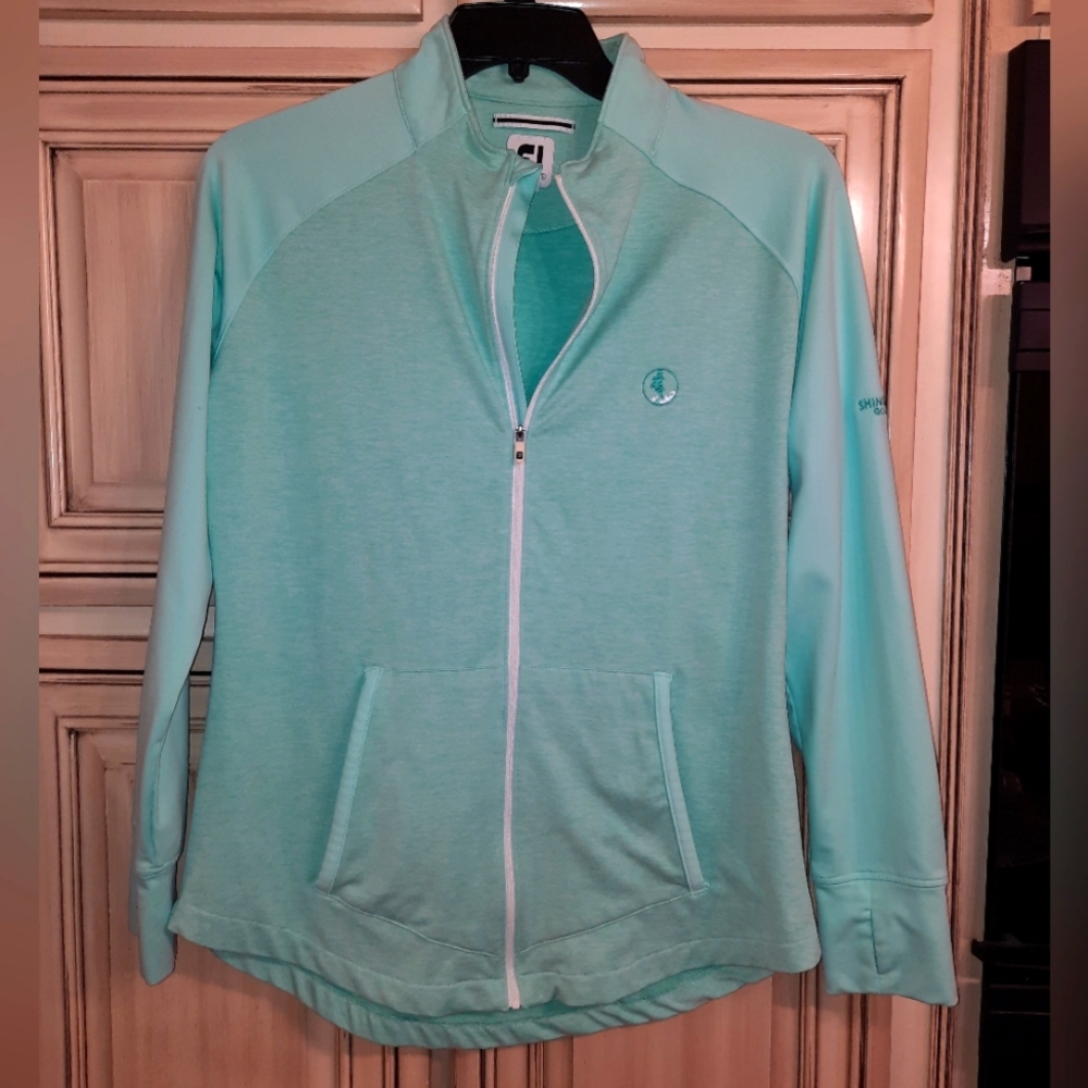 Footjoy Zipper Jacket! Size - Large /‎ Light Teal